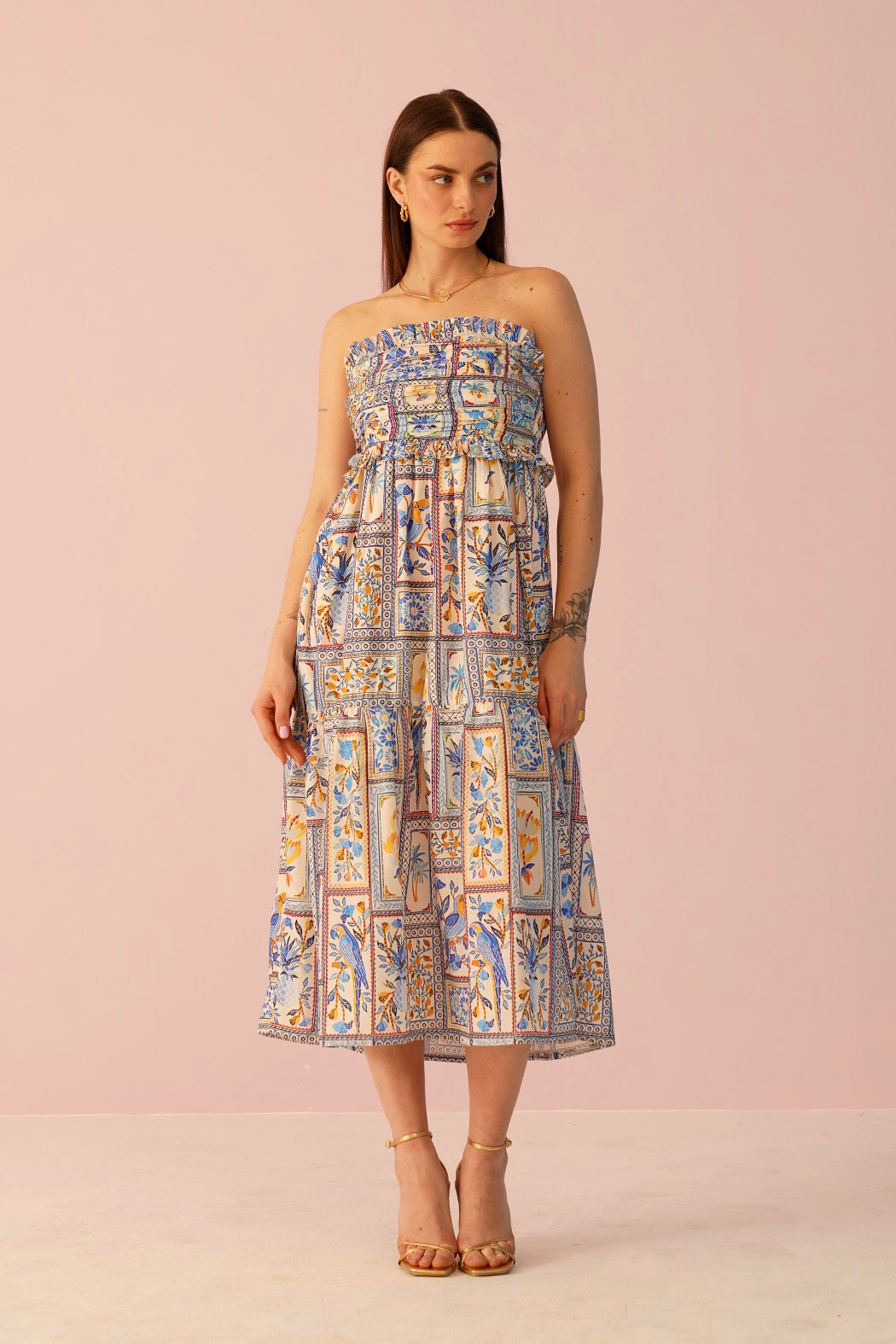Palermo Dress - Tile Print