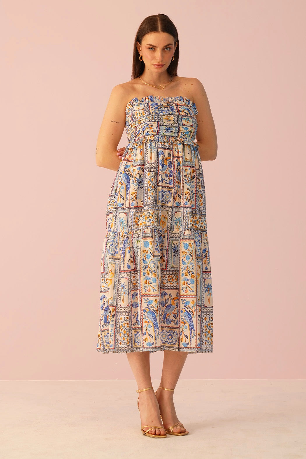 Palermo Dress - Tile Print