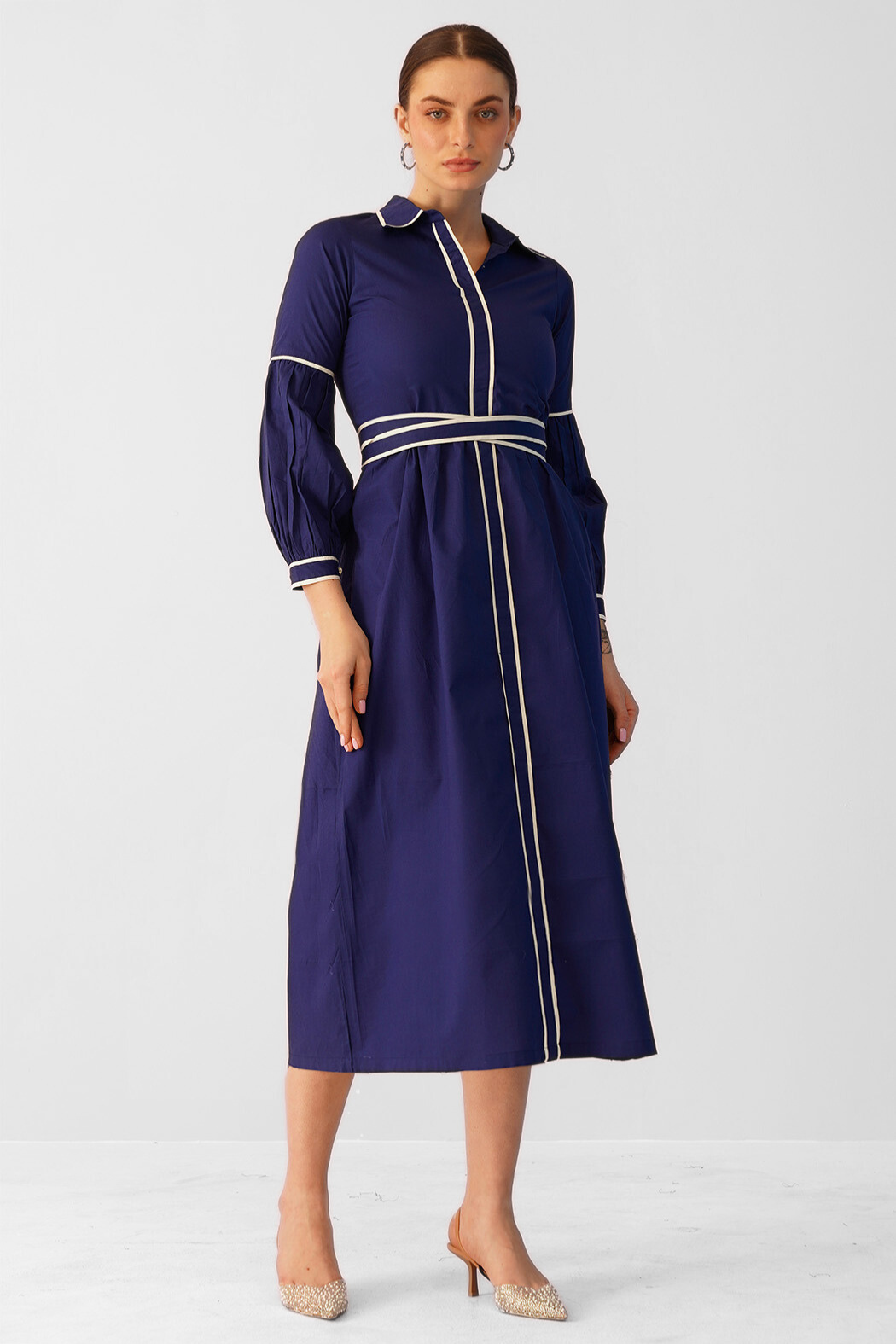 Jenny Midi Dress - Blue
