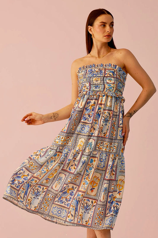 Palermo Dress - Tile Print