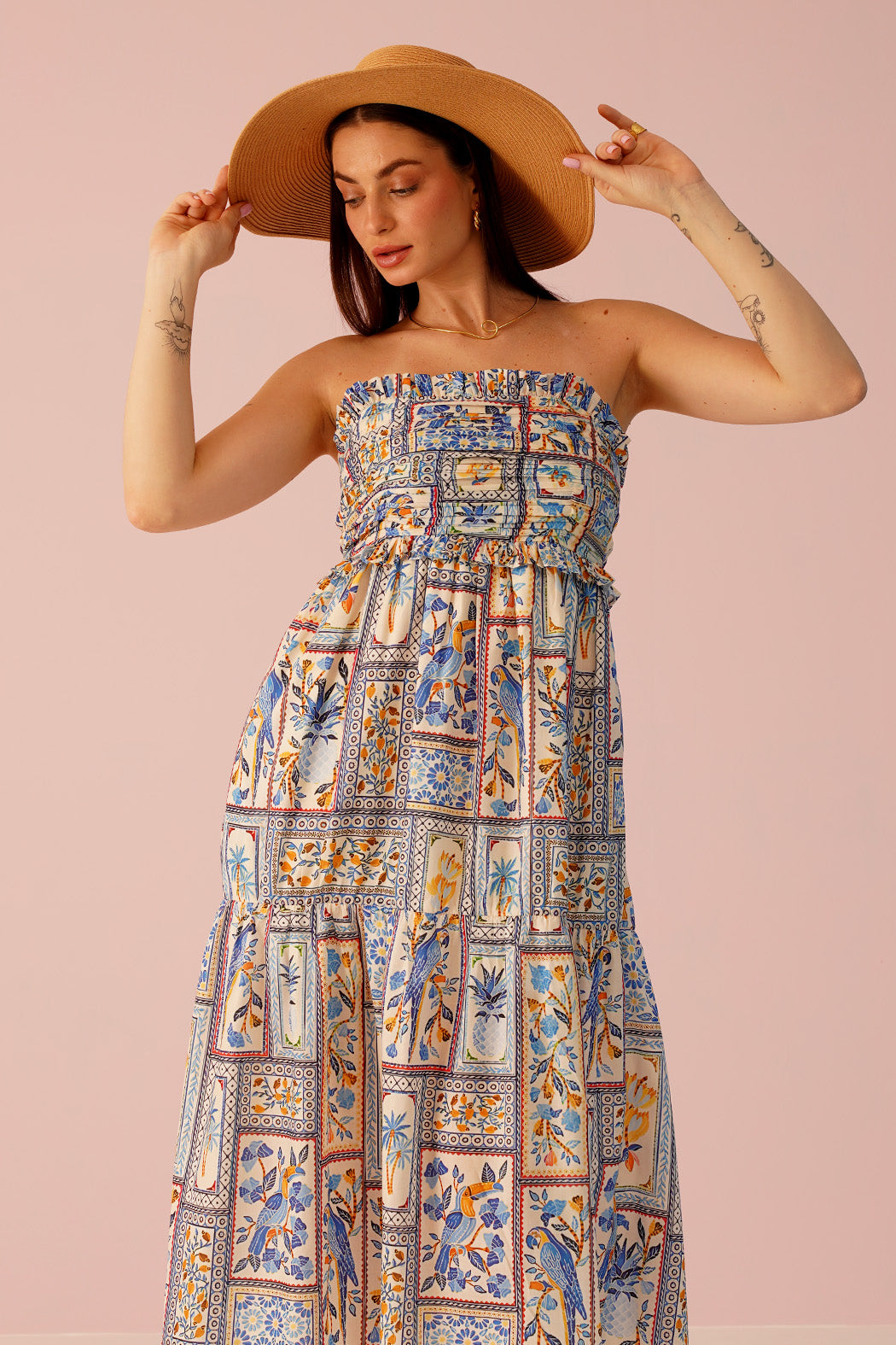 Palermo Dress - Tile Print
