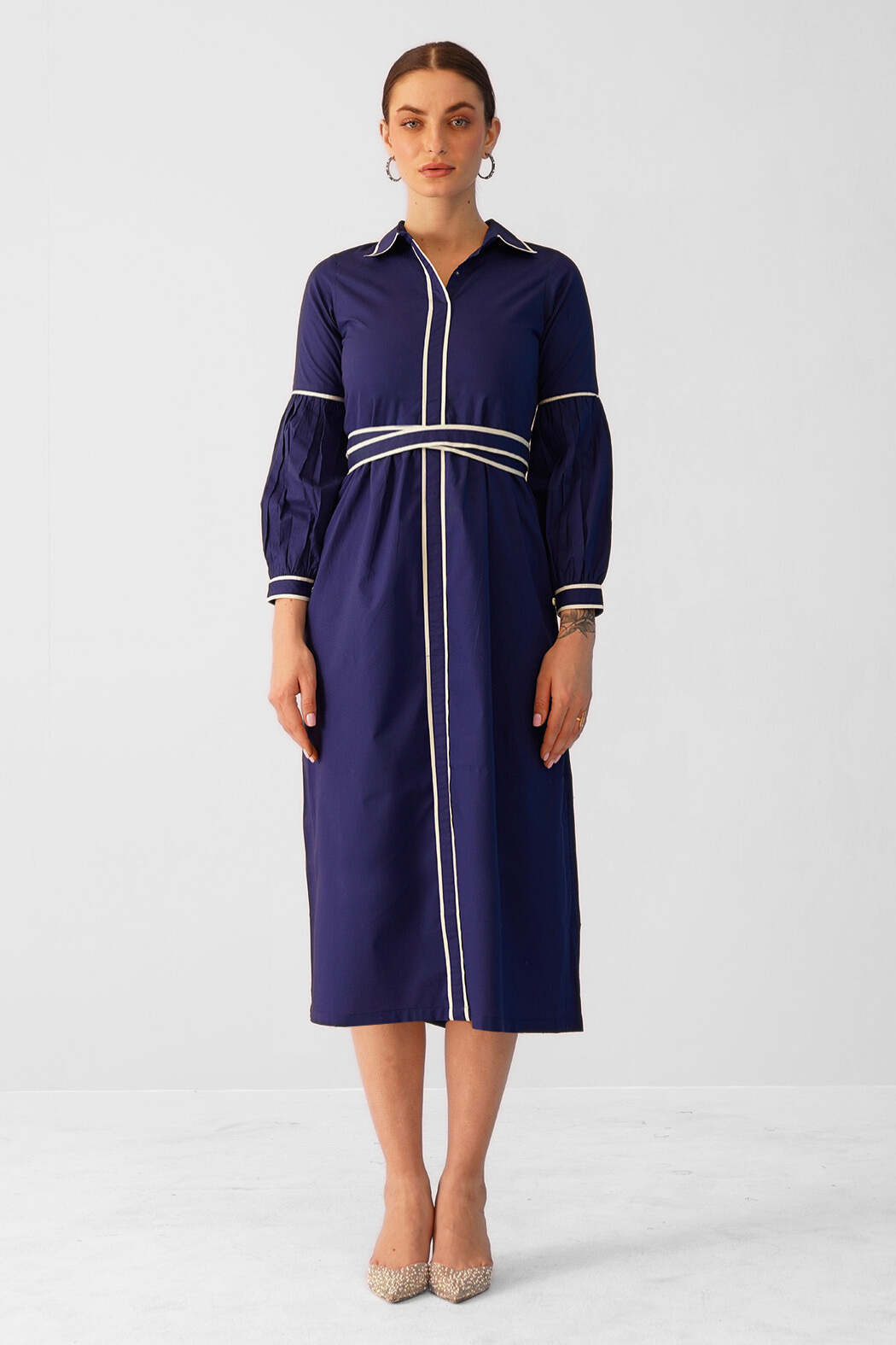 Jenny Midi Dress - Blue