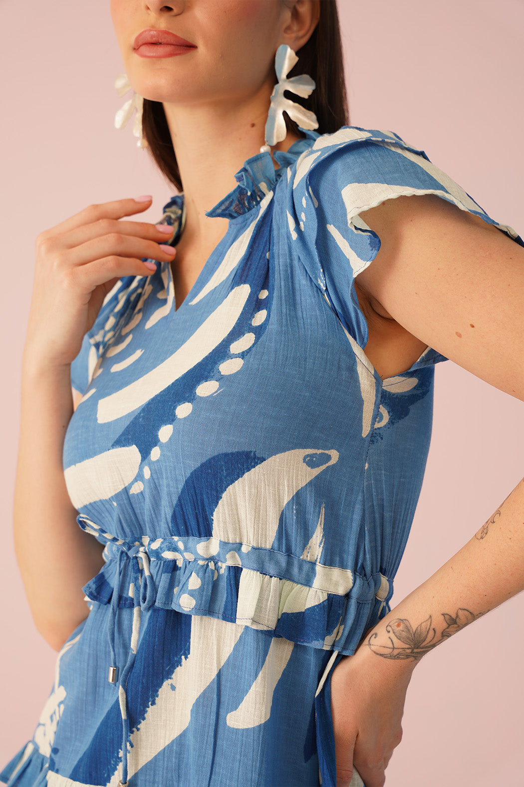 Bari Dress - Wave Print