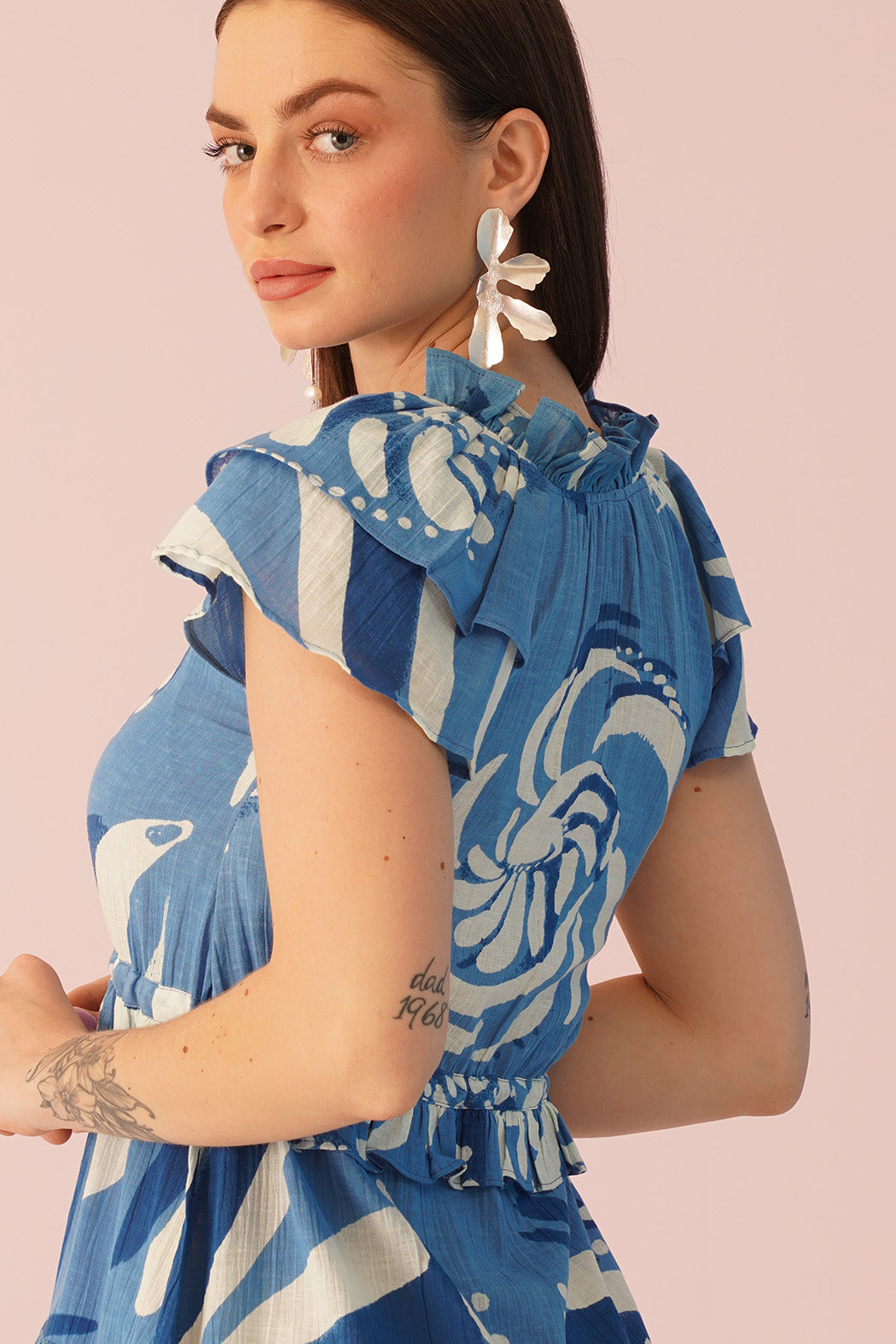 Bari Dress - Wave Print