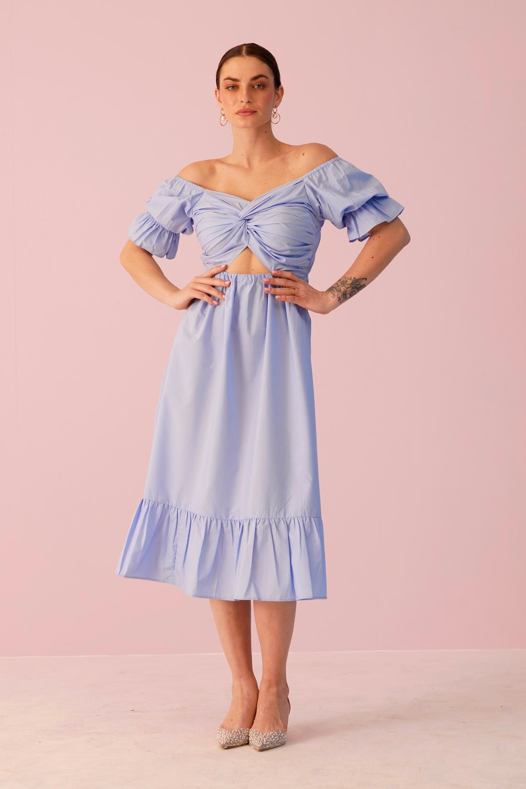 Santorini Dress - Powder Blue