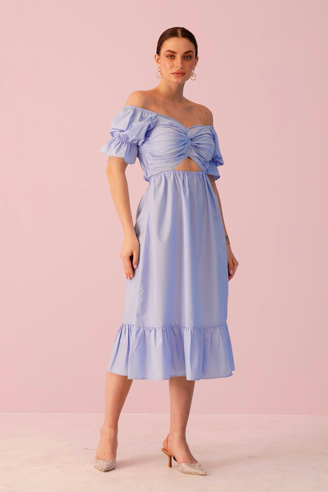Santorini Dress - Powder Blue