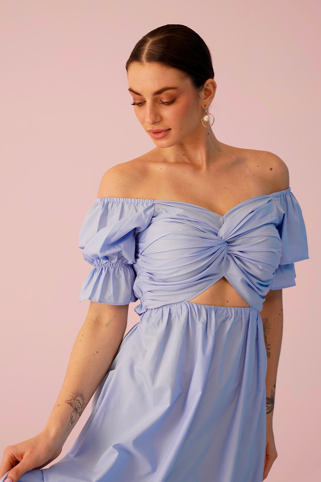 Santorini Dress - Powder Blue