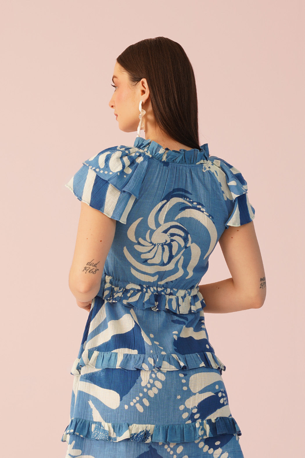 Bari Dress - Wave Print