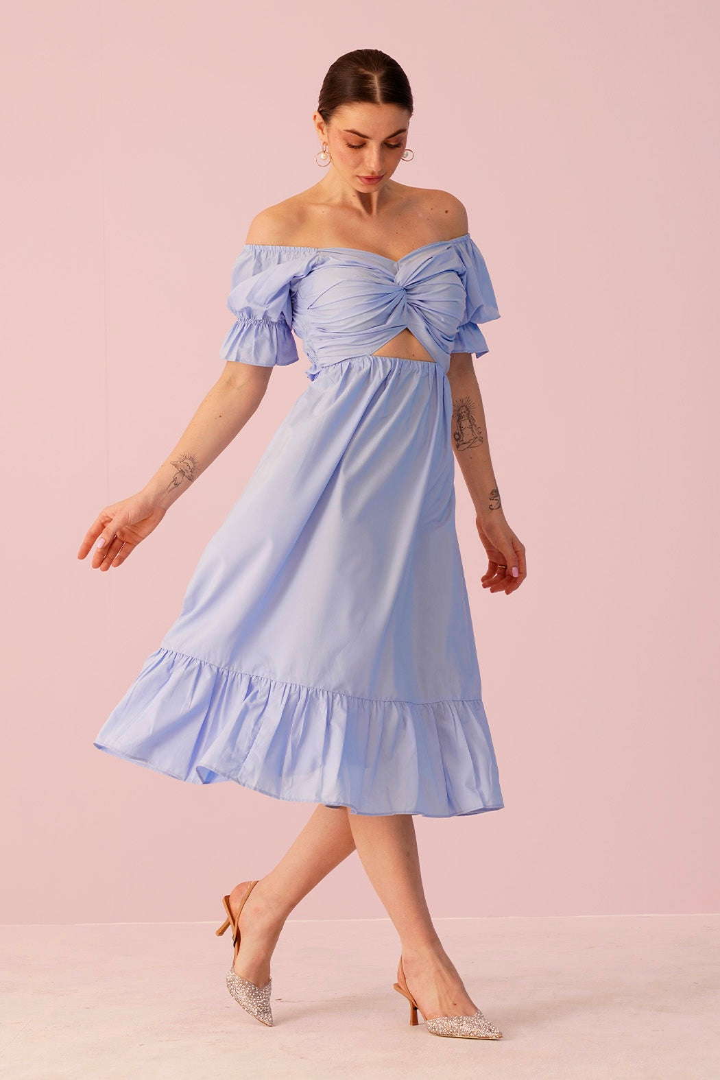Santorini Dress - Powder Blue