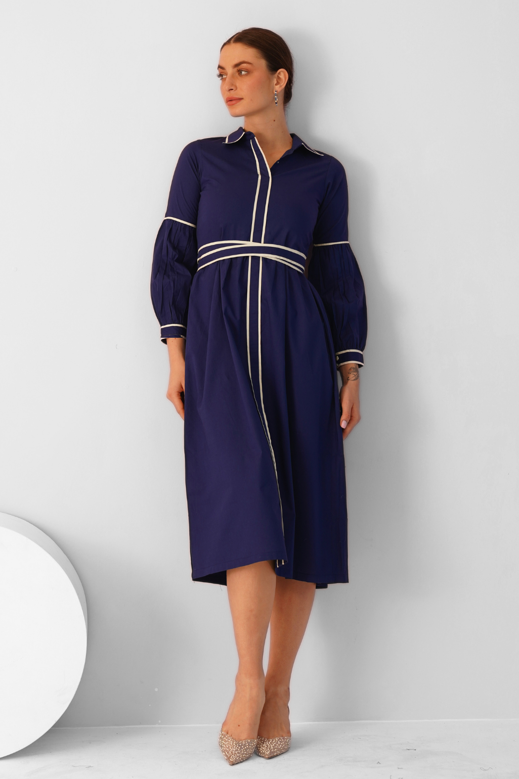 Jenny Midi Dress - Blue