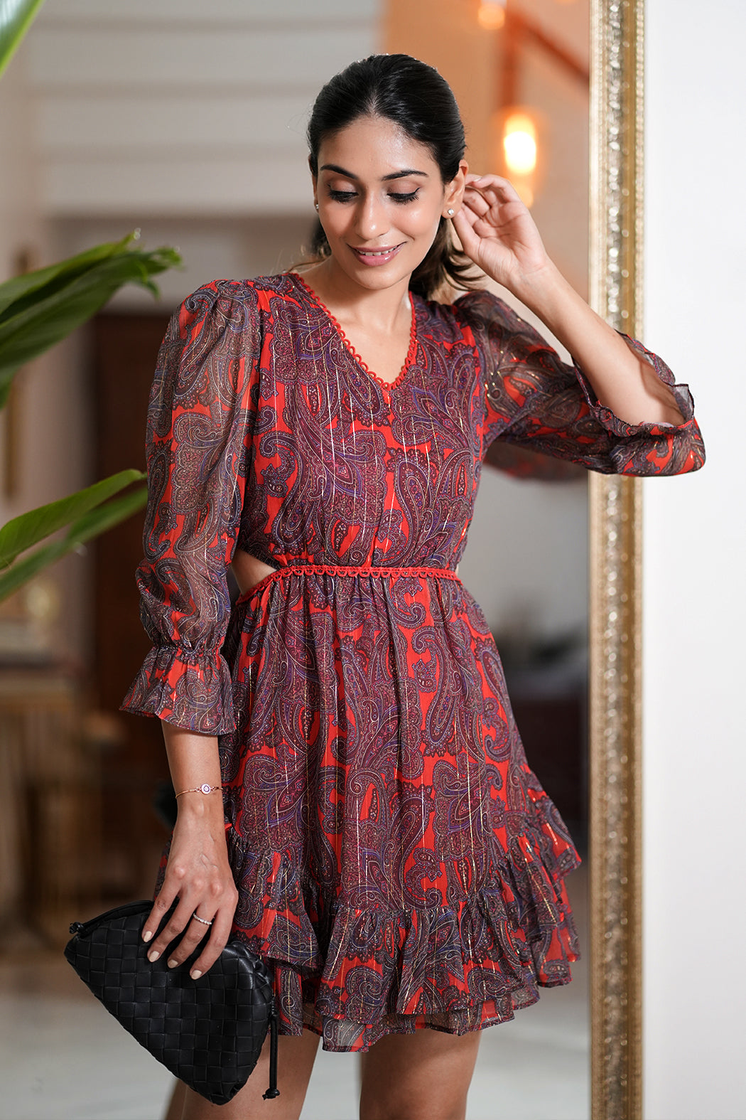 AKRITI in Cassy Dress - Red