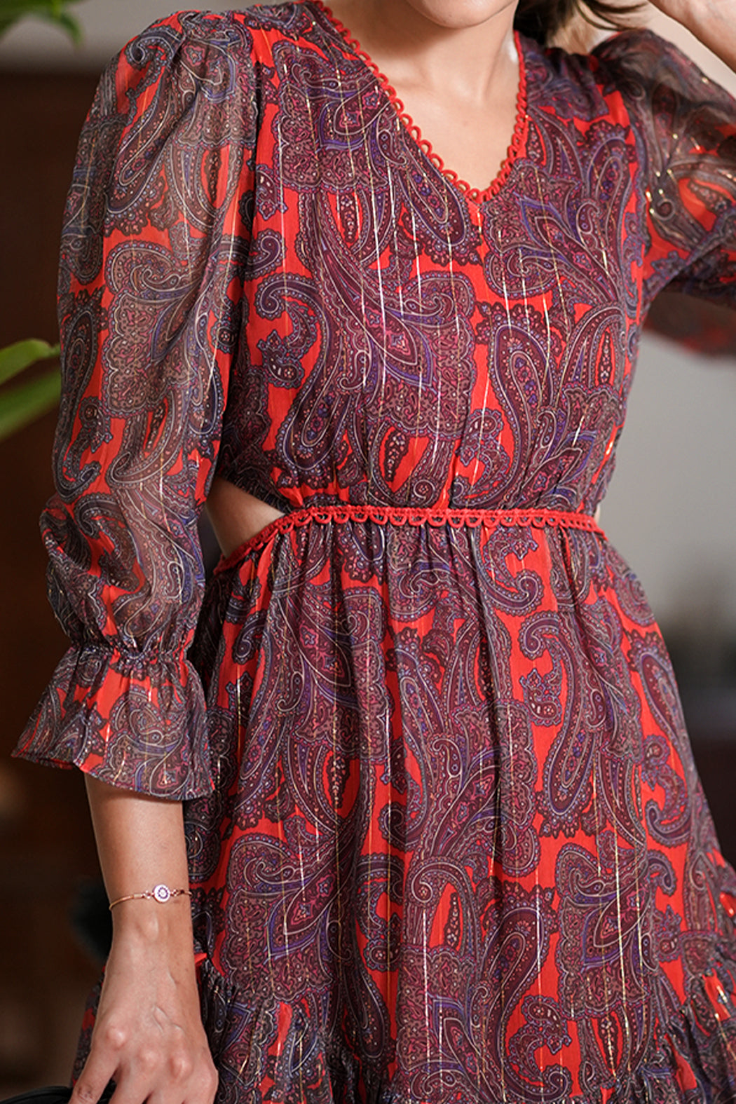 AKRITI in Cassy Dress - Red