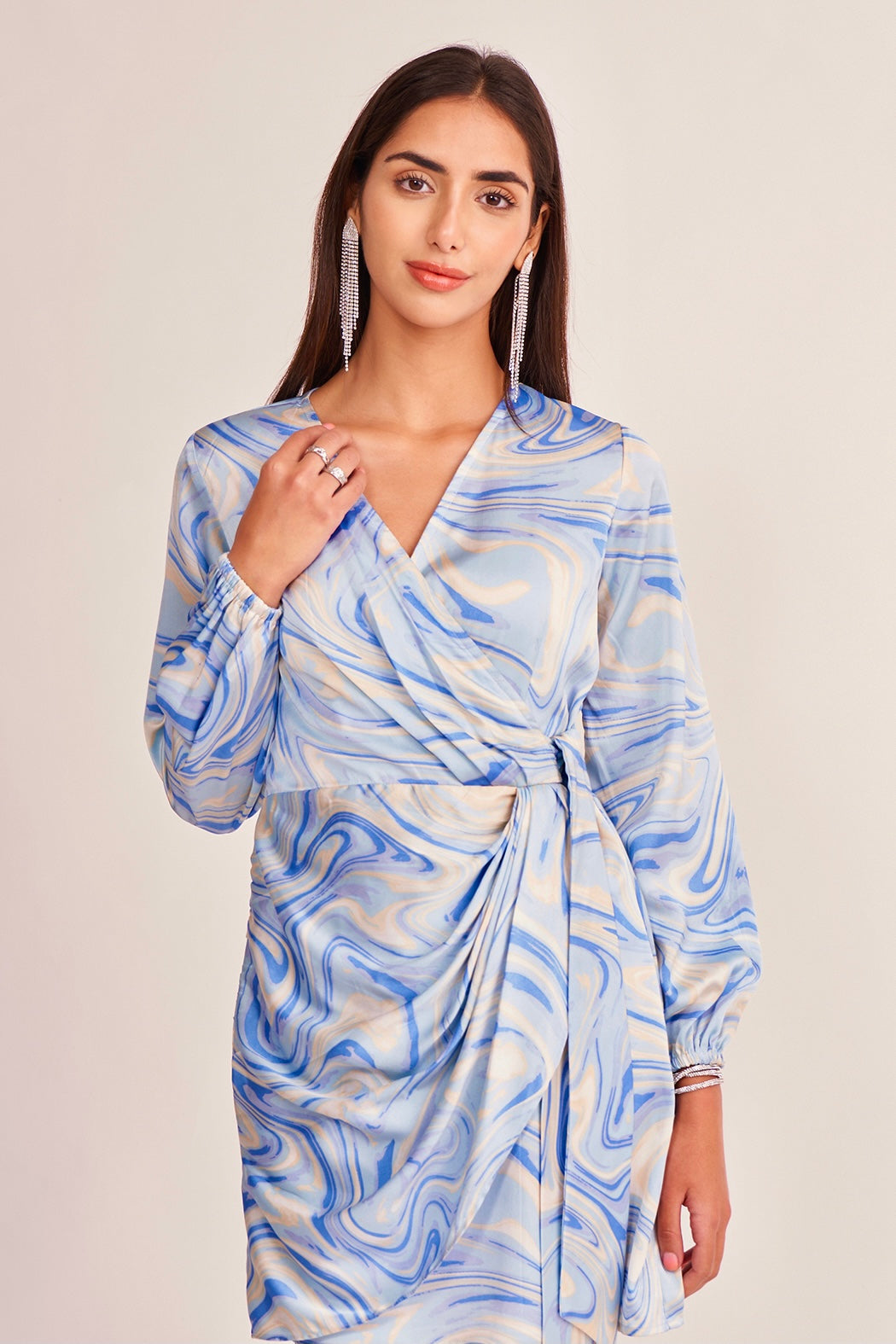 DHRITI MEHRA in Marble Wrap Dress