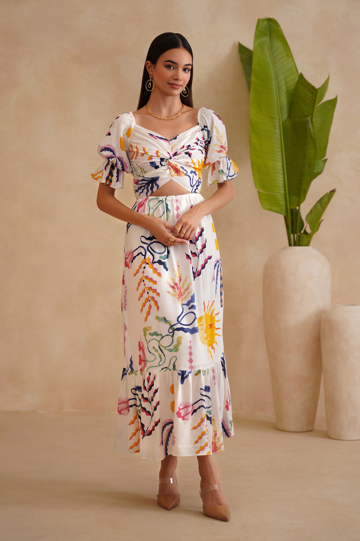 MEHAK BAKSHI in the Santorini Dress - Sol