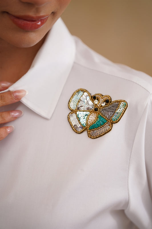 Alexis Shirt - Butterfly Embroidery