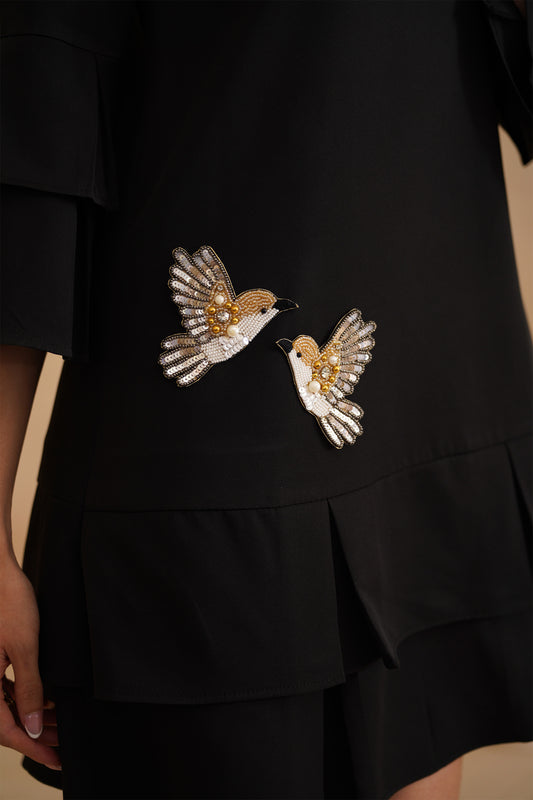 Nina Dress - Bird Embroidery