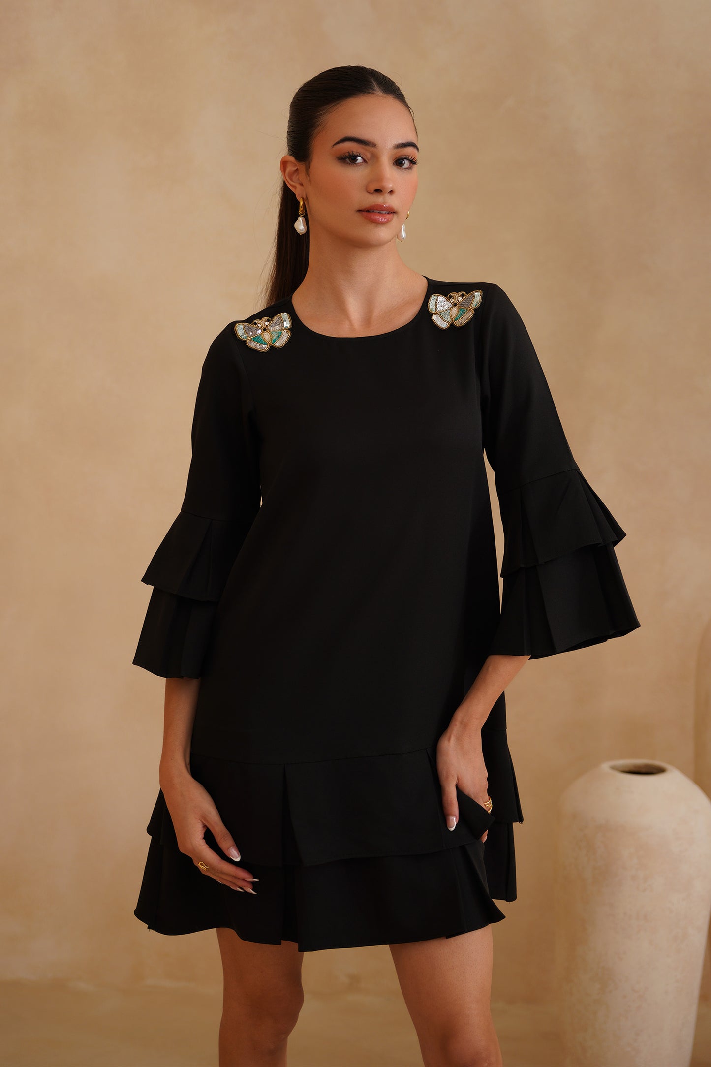 Nina Dress - Butterfly Embroidery