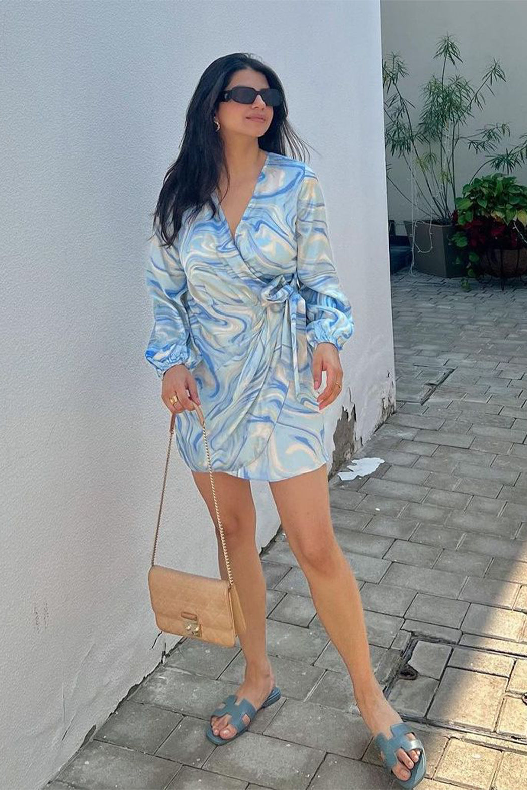 DHRITI MEHRA in Marble Wrap Dress