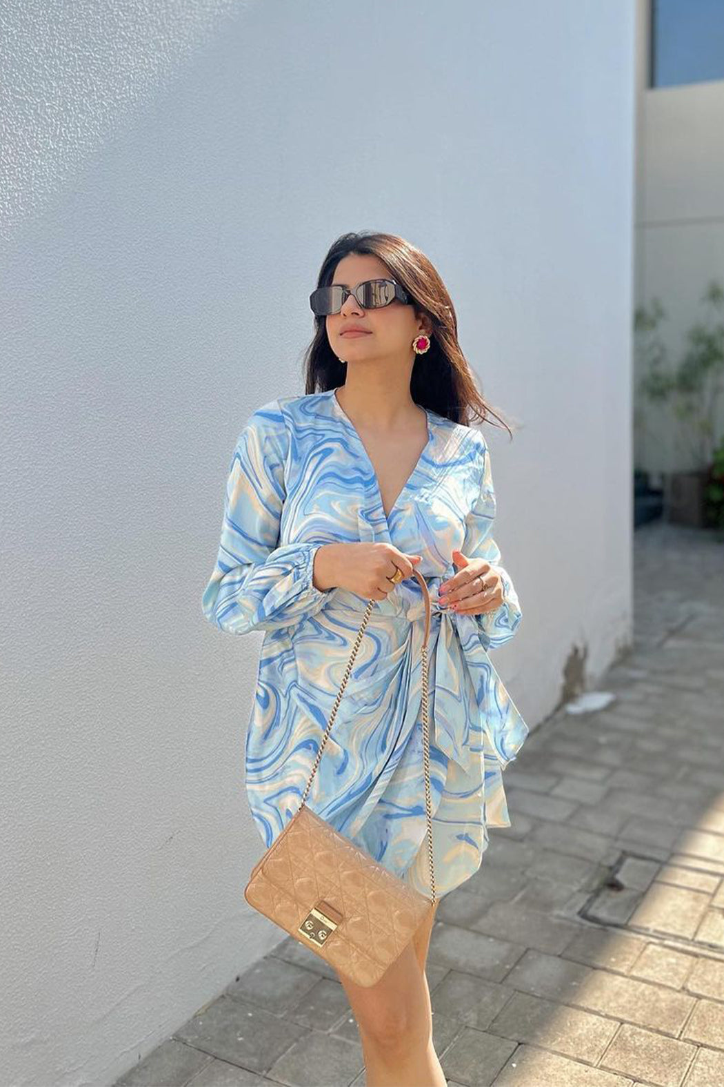 DHRITI MEHRA in Marble Wrap Dress