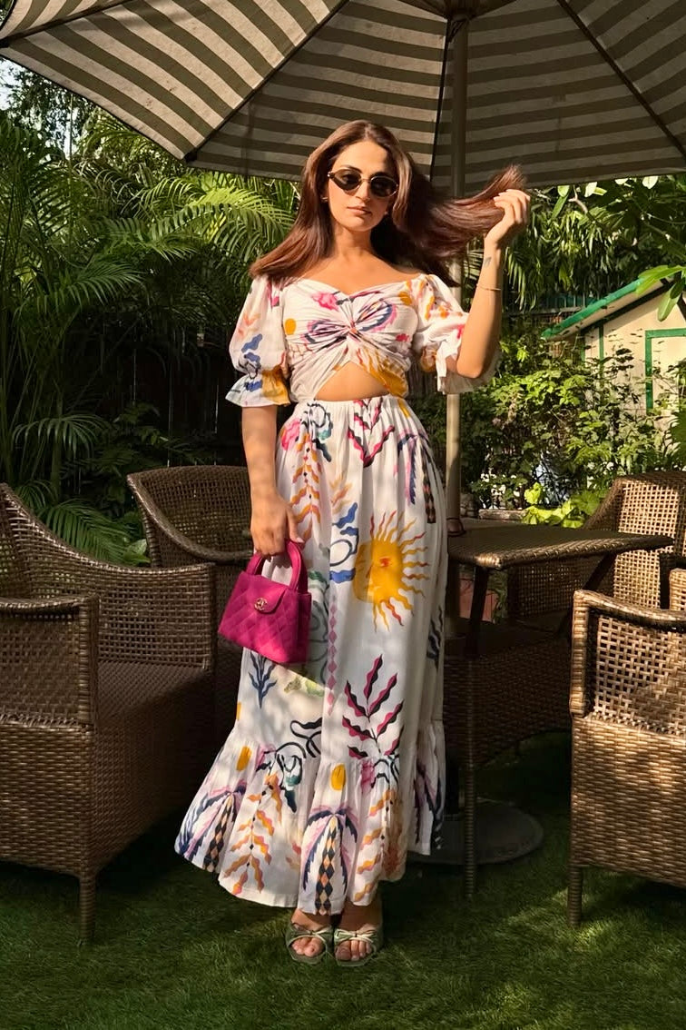 MEHAK BAKSHI in the Santorini Dress - Sol