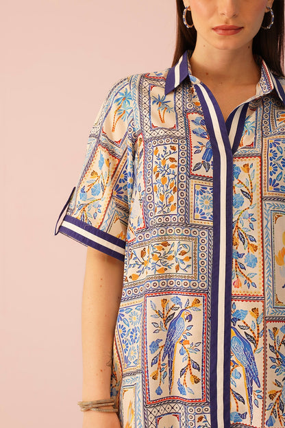 Mykonos Dress - Tile print