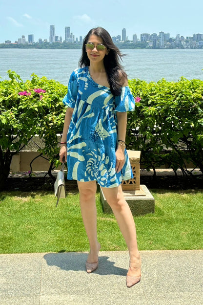 Napoli Dress - Wave Print