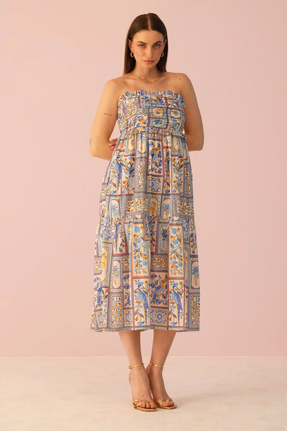 Palermo Dress - Tile Print