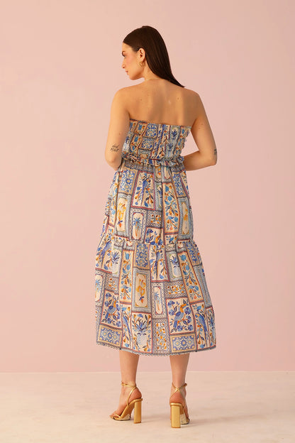 Palermo Dress - Tile Print