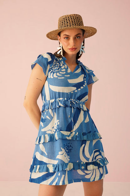 Bari Dress - Wave Print