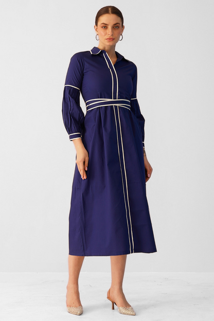Jenny Midi Dress - Blue