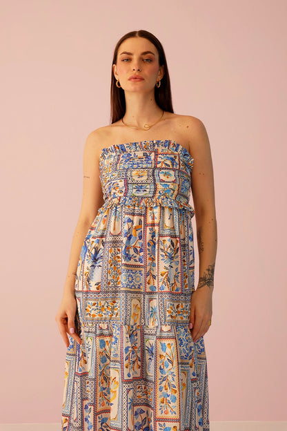 Palermo Dress - Tile Print