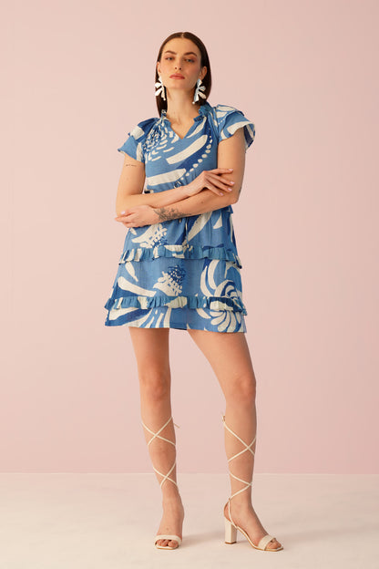 Bari Dress - Wave Print
