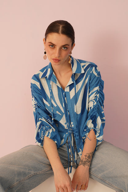 Lisbon Shirt - Wave Print