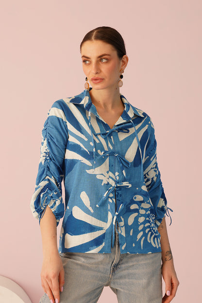 Lisbon Shirt - Wave Print