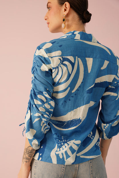 Lisbon Shirt - Wave Print