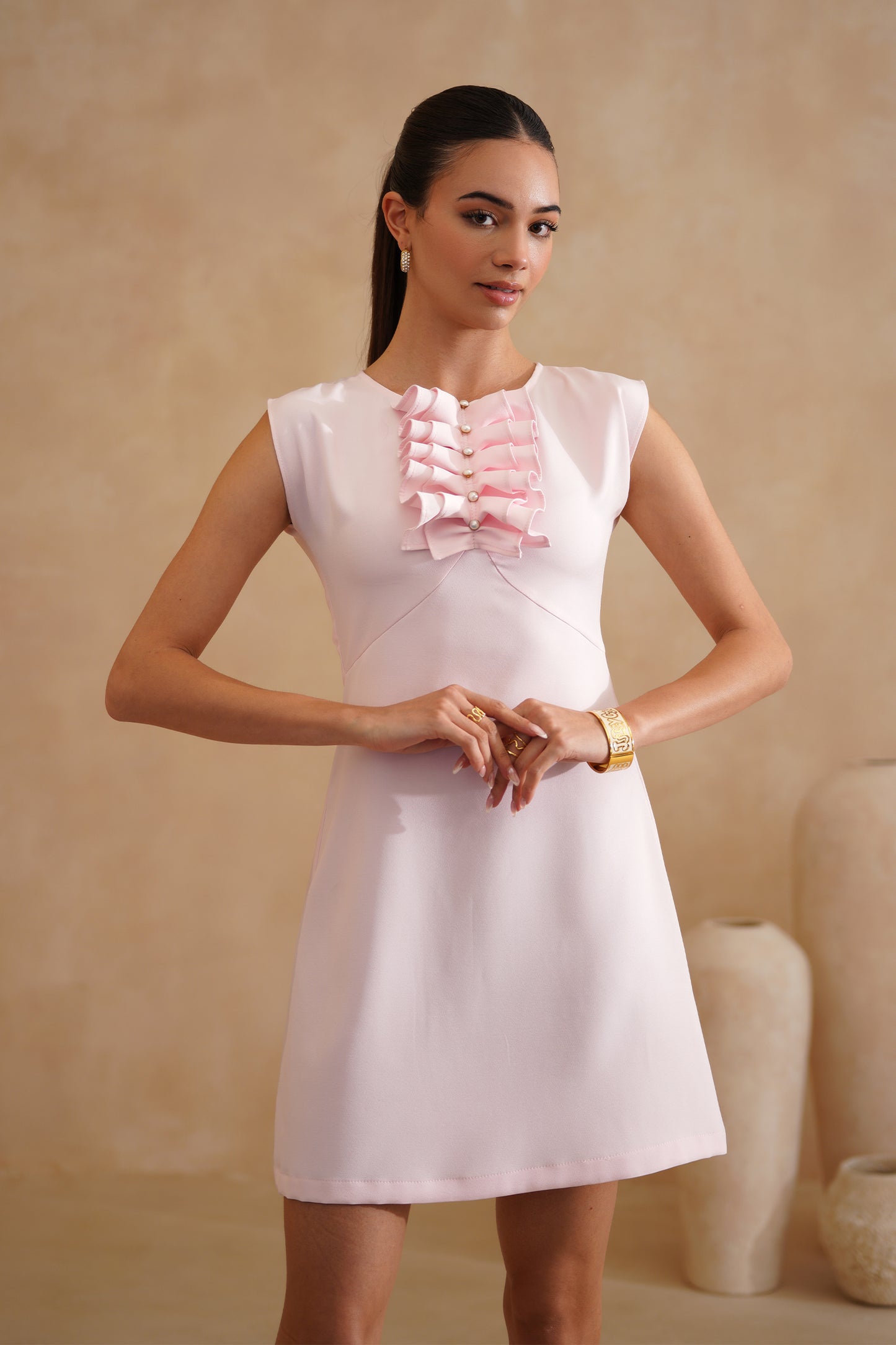 DEEPTI in Russo Dress - Baby Pink
