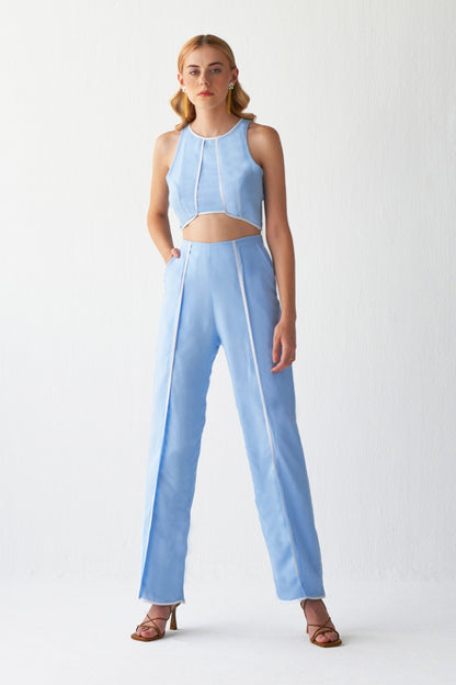 TARINI MANCHANDA in Como Co-ord set in Powder Blue