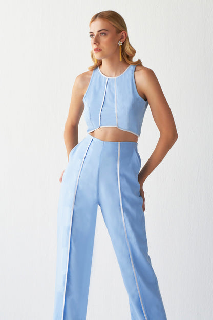 TARINI MANCHANDA in Como Co-ord set in Powder Blue