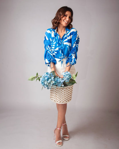 MALINI AGARWAL in Lisbon Shirt - Wave Print