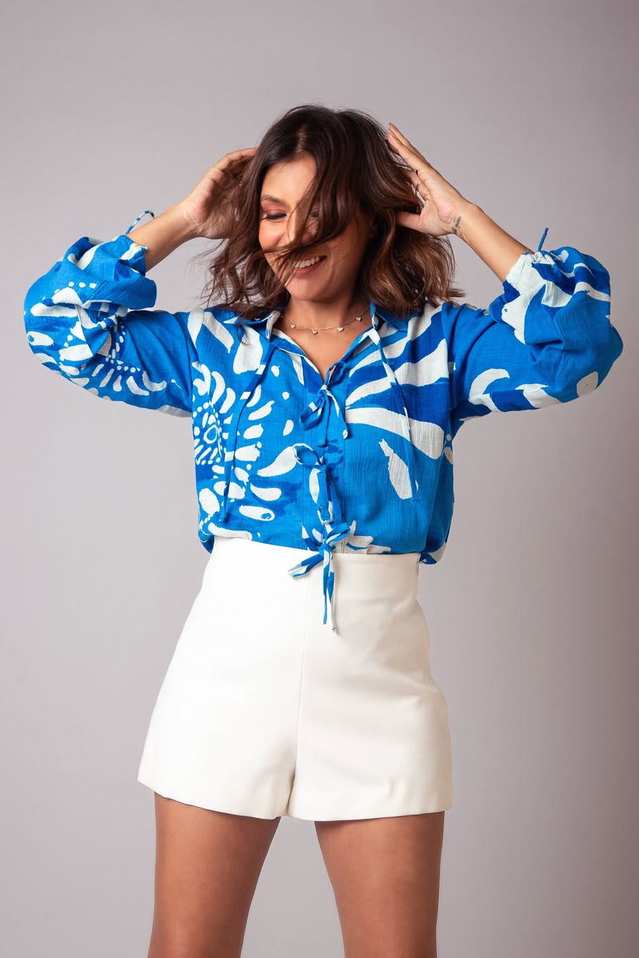 MALINI AGARWAL in Lisbon Shirt - Wave Print