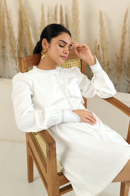 White Trench Dress