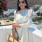 MANSI GOYAL in White Trench Dress