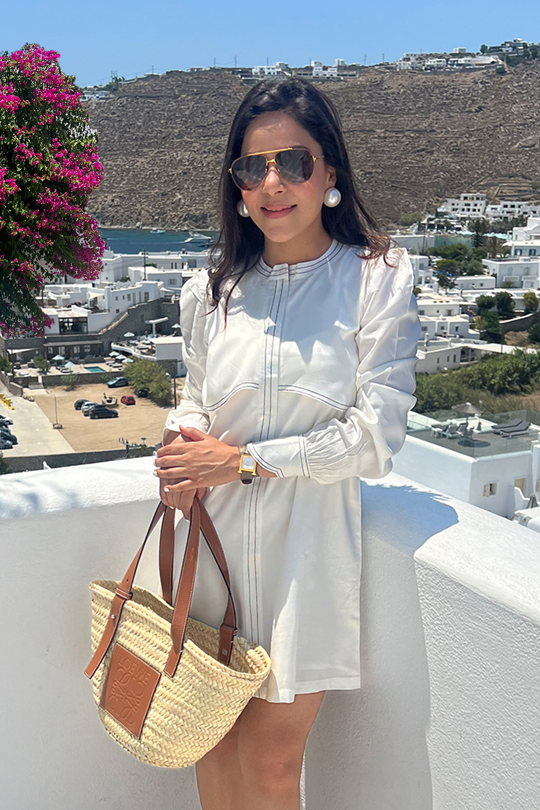 MANSI GOYAL in White Trench Dress