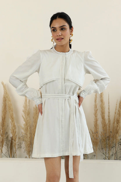White Trench Dress