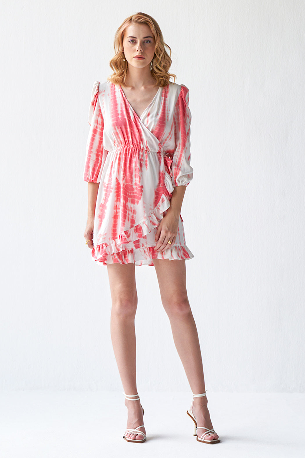 Allora Wrap Dress in Peach