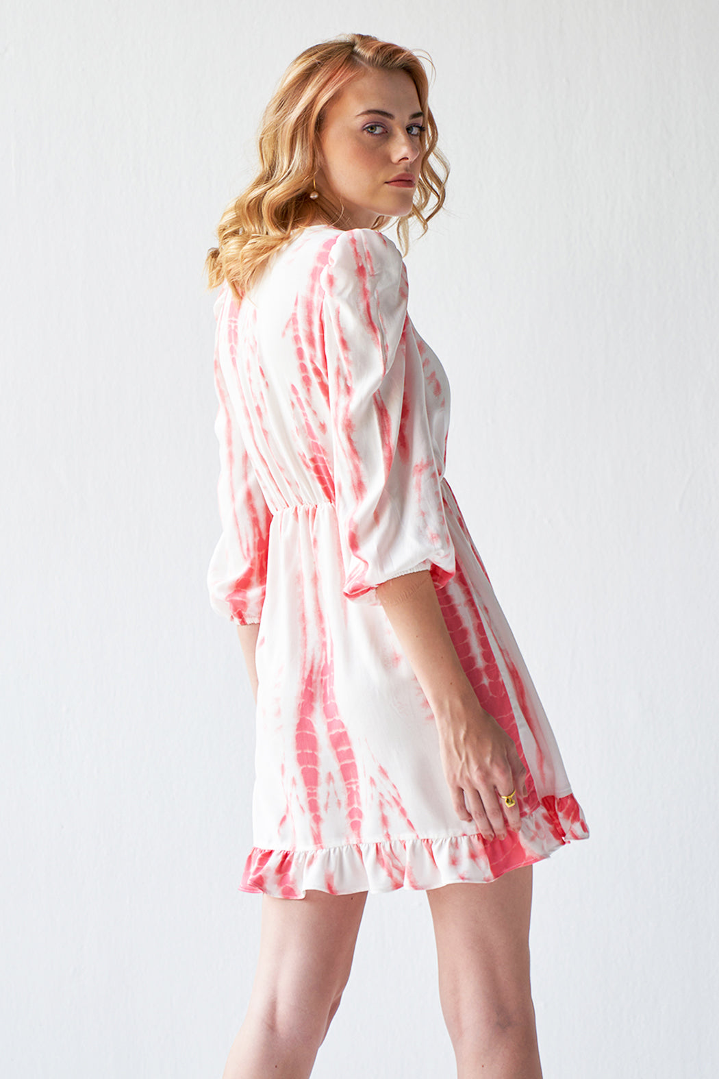 Allora Wrap Dress in Peach